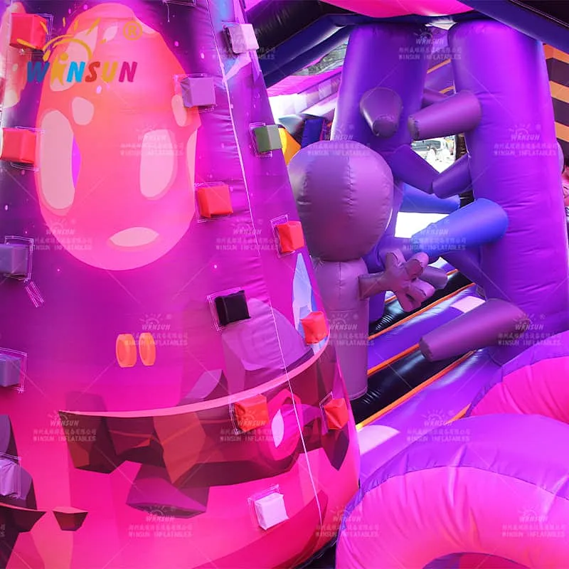 Rocket Theme Inflatable Funland with cover
