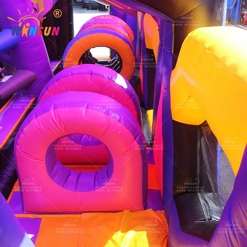 Rocket Theme Inflatable Funland with cover