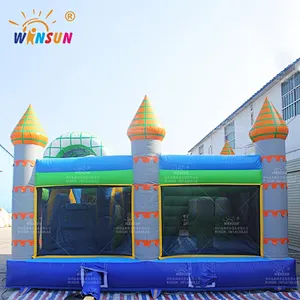 Dinosaur Theme Inflatable Jumping Castle with slide