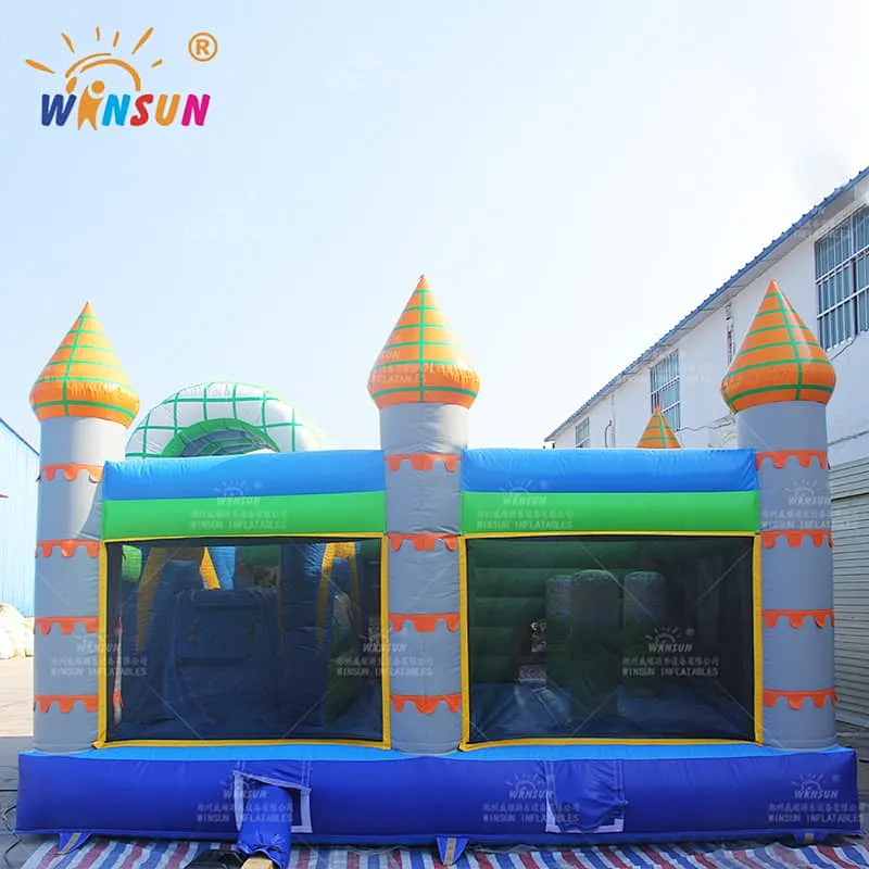 Dinosaur Theme Inflatable Jumping Castle with slide