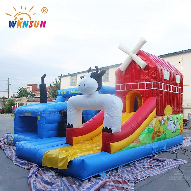 Inflatable Farm Funland With Truck Bouncer