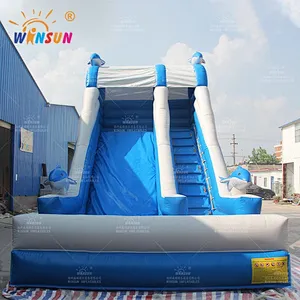 Dolphin Theme Inflatable Dry Slide