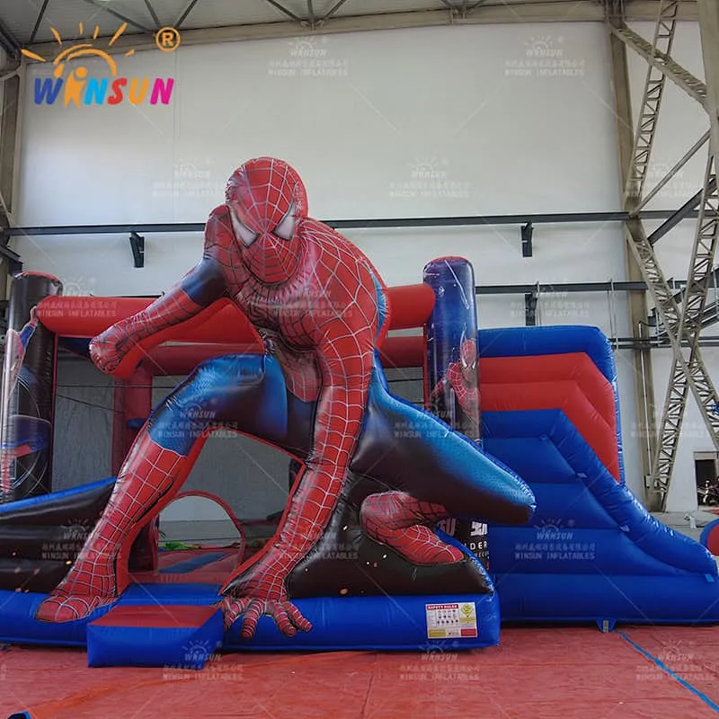Spiderman Jumping Castle With Slide