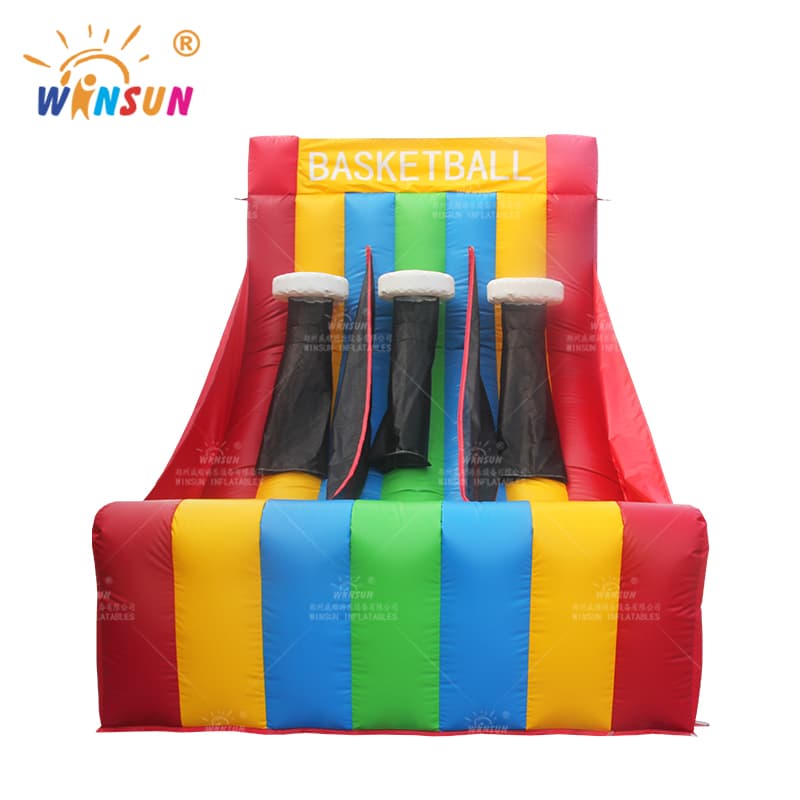 Inflatable Basketball Game with triple hoops