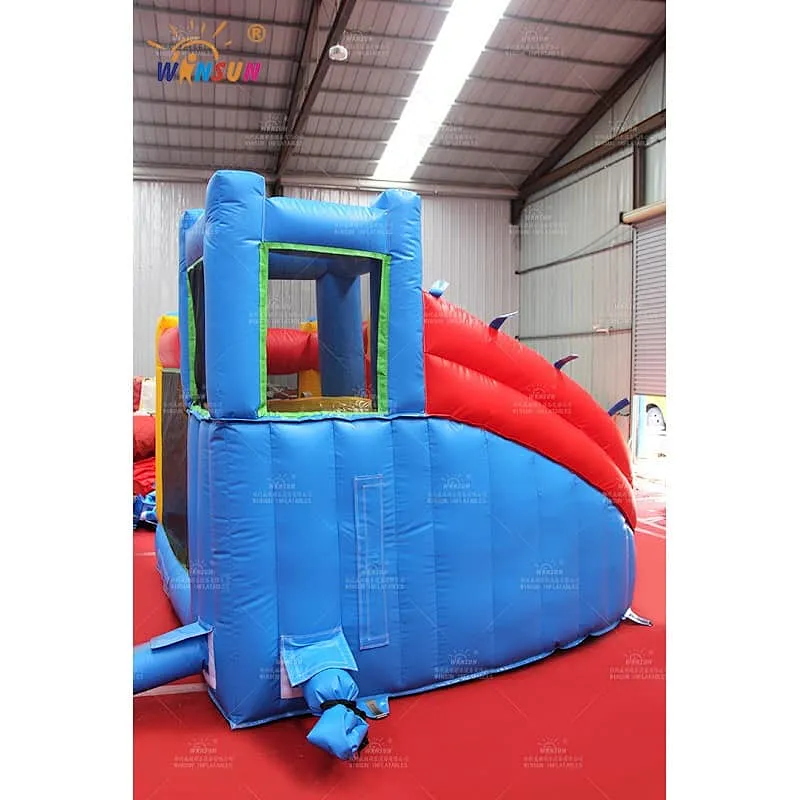 Small water slide with castle