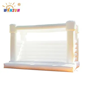 White Inflatable Bounce House Wedding Theme