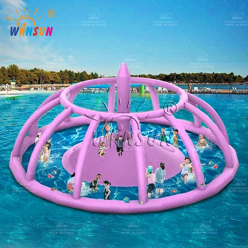 Inflatable Water Dome Jumping Pillow w Roof