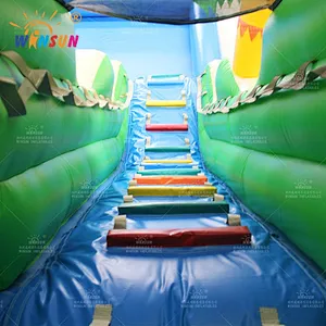 Inflatable Water Slide with Air-tight pool for Beach