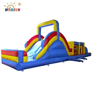 Inflatable Obstacle course with slide