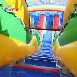 Tropical Yellow Marble Inflatable Water Slide