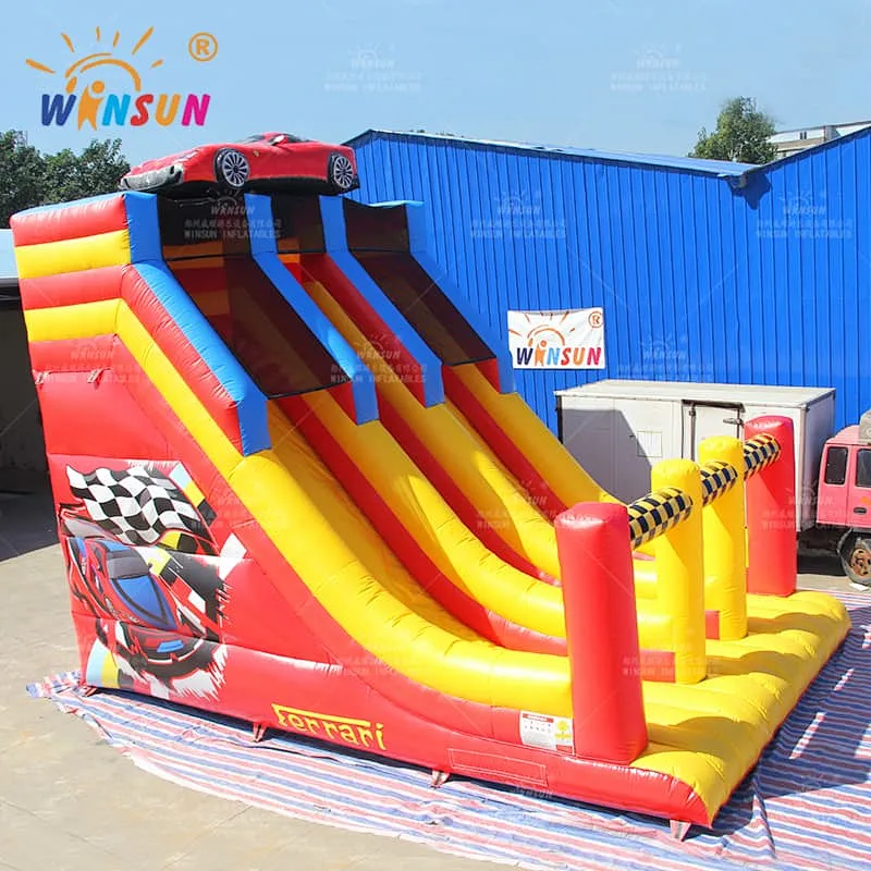 Race Car Themed Inflatable Slide