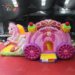 Princess Carriage Inflatable Bouncer with slide