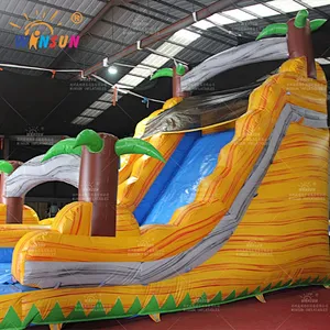 Tropical Yellow Marble Commercial Inflatable Water Slide
