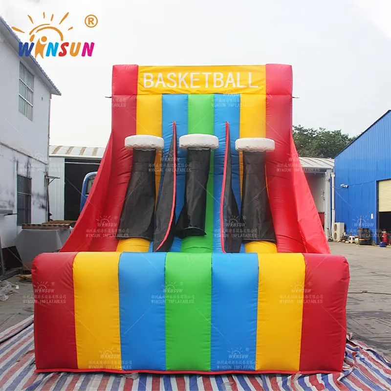 Inflatable Basketball Game with triple hoops