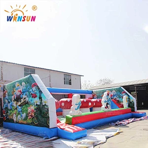 The Smurfs Theme Inflatable Wipeout Game
