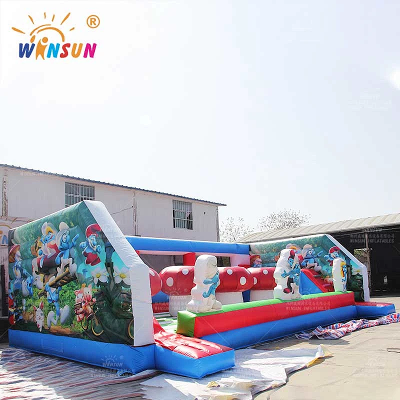 The Smurfs Theme Inflatable Wipeout Game