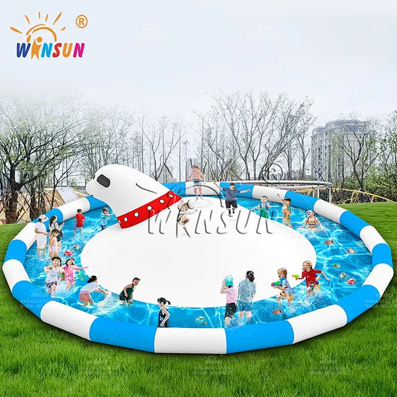 Polar Bear Inflatable Water Dome Jumping Pillow
