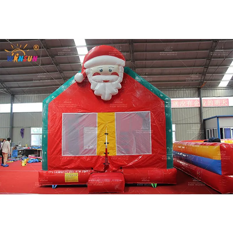 kids jumping castle, inflatable Santa Claus bouncer castle,Christmas bouncy house for kids