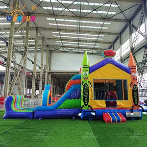 Inflatable Crayon Combo Dry Slide