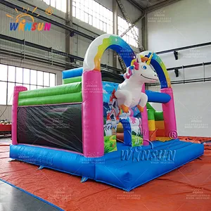 Custom Inflatable Jumping Castle Unicorn Theme