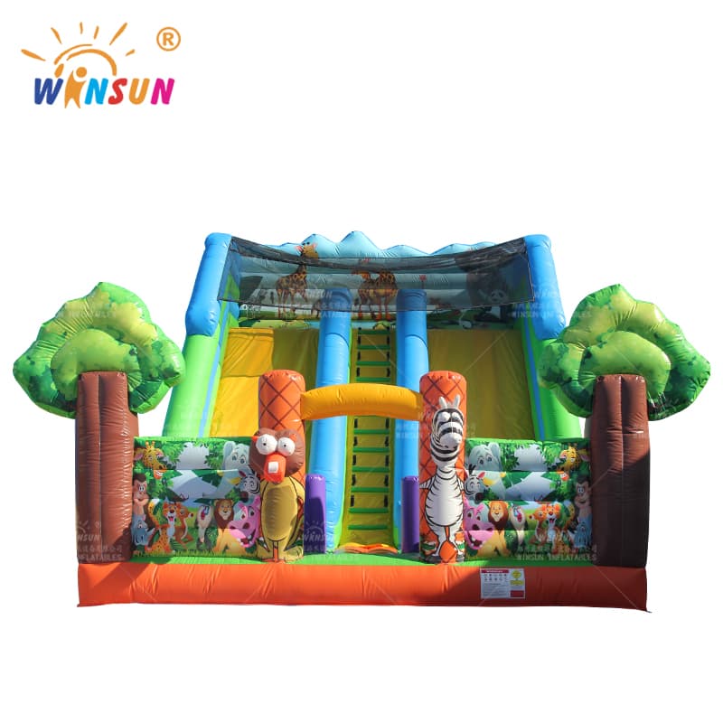 Jungle Animals Inflatable slide
