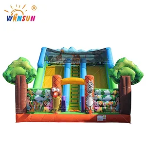 Jungle Animals Inflatable slide