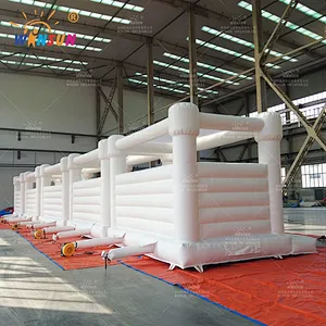 White Inflatable Bounce House Wedding Theme