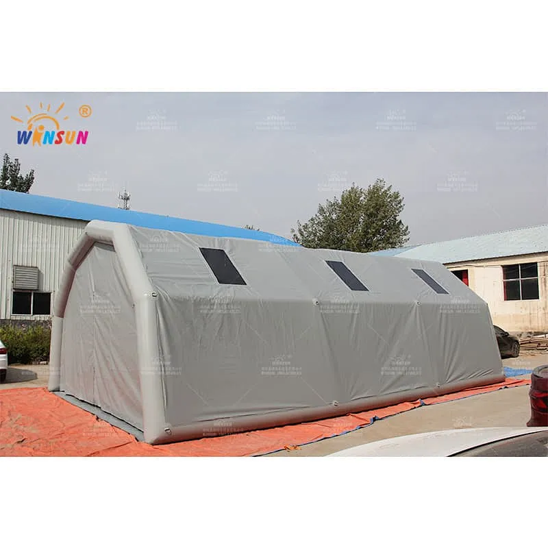Gray Airtight Inflatable Tunnel Tent