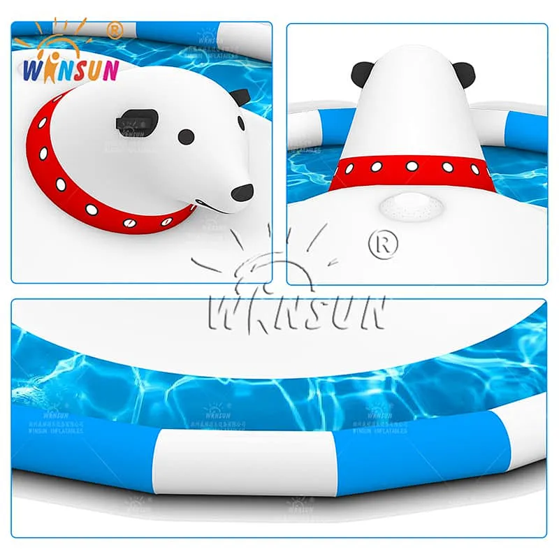 Polar Bear Inflatable Water Dome Jumping Pillow