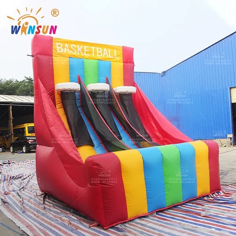 Inflatable Basketball Game with triple hoops