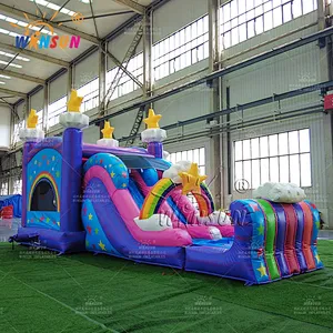 Unicorn Inflatable Jumping Castle with Dry Slide