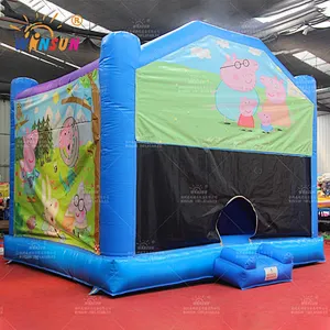 Commercial Inflatable Moonwalk with banners