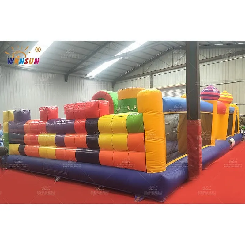 Inflatable jumping ground