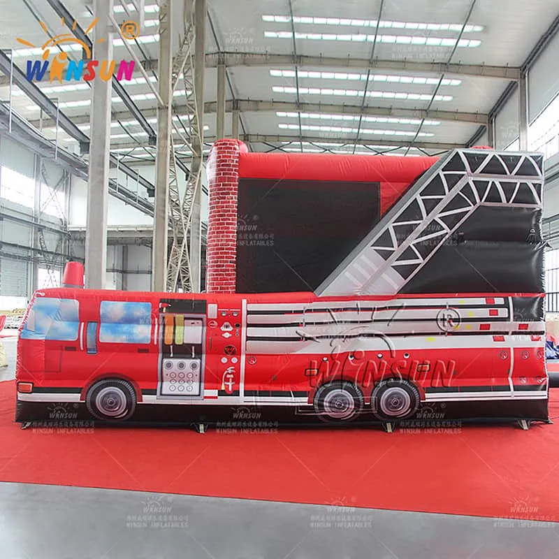 Fire Station theme Inflatable Combo Twister game
