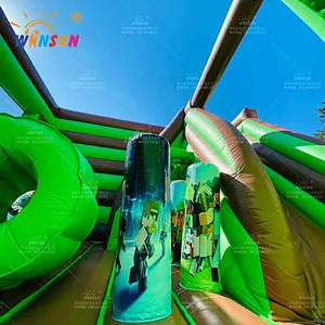 Minecraft Inflatable Jumping Combo