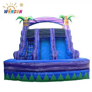 Tropical Purple Marble Inflatable Water Slide