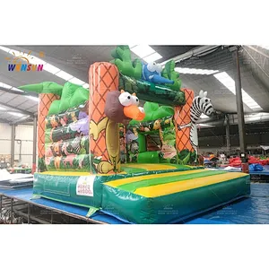 Jungle animal jumping castle