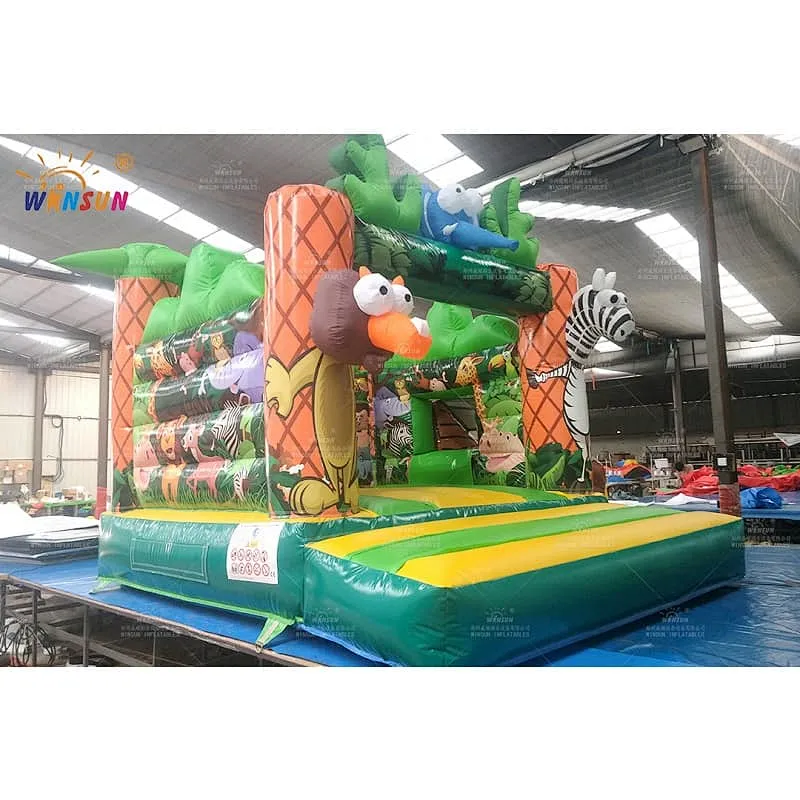 Jungle animal jumping castle