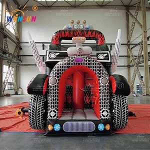 Commercial Inflatable Obstacle Course Crazy Racing Car theme