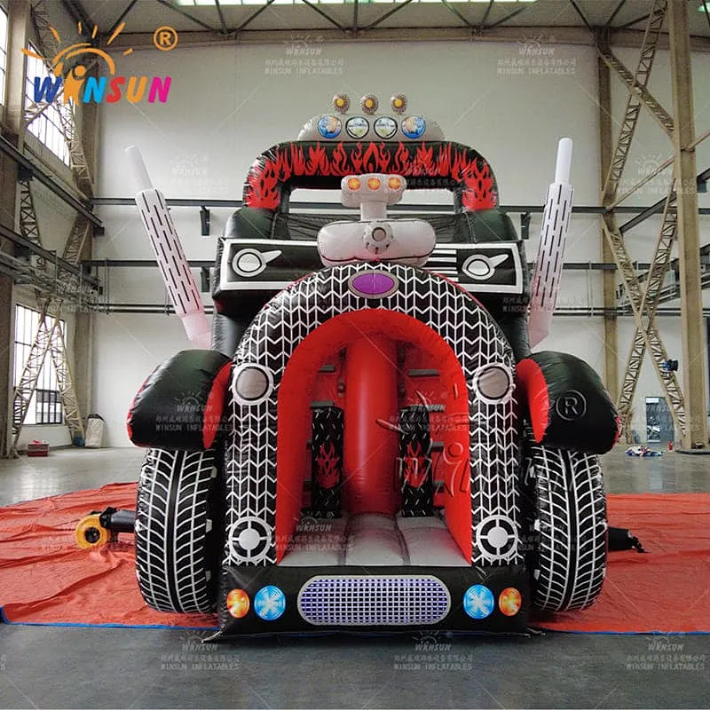 Commercial Inflatable Obstacle Course Crazy Racing Car theme