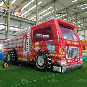 Fire Truck Inflatable Obstacle Course