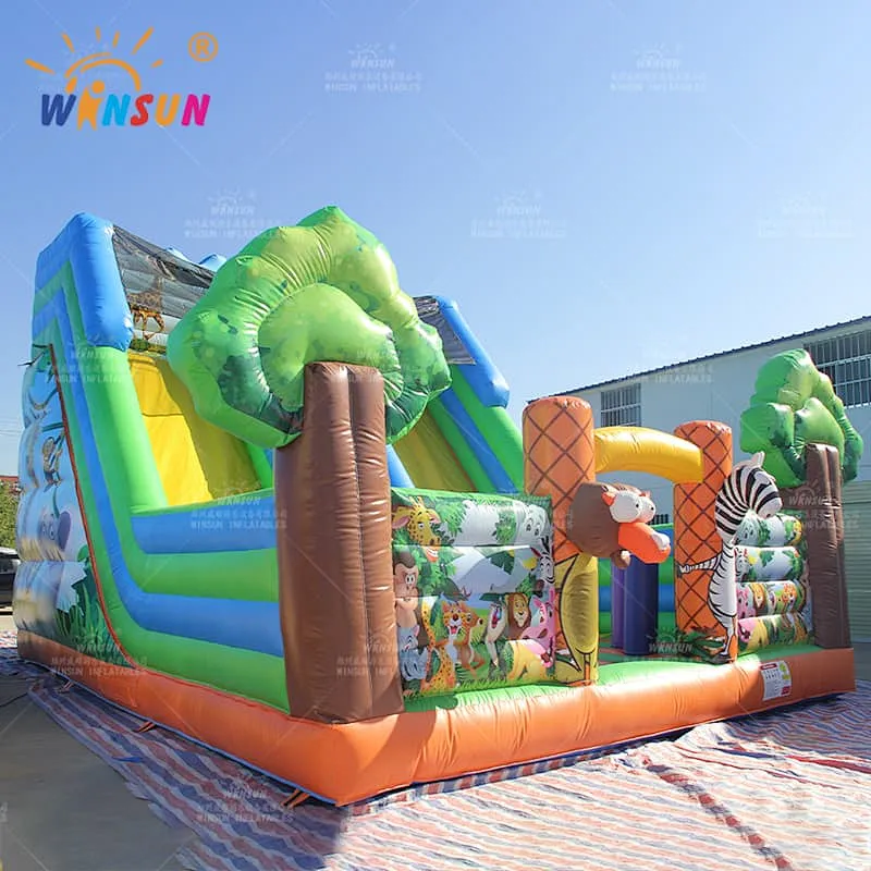 Jungle Animals Inflatable slide