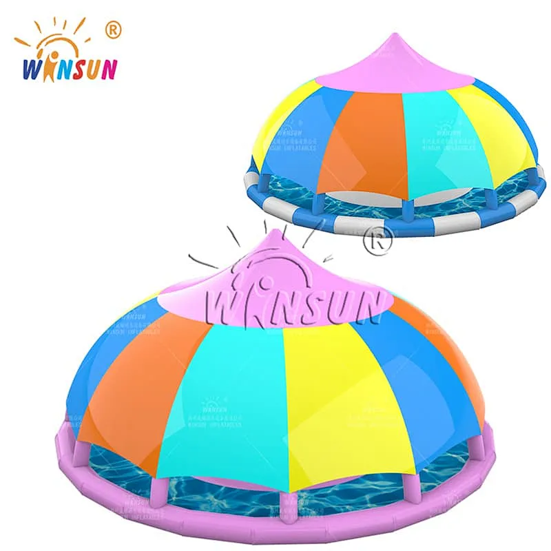 Inflatable Water Dome Jumping Pillow w Roof