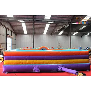 Foam pit with inflatable bottom