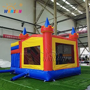 Commercial Jumping Castle with Dry Slide
