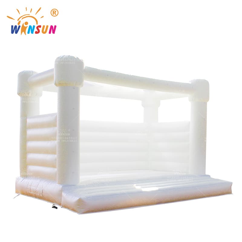 White Inflatable Bounce House Wedding Theme