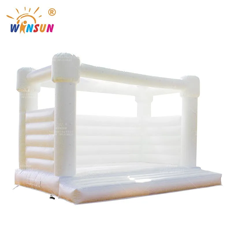 White Inflatable Bounce House Wedding Theme