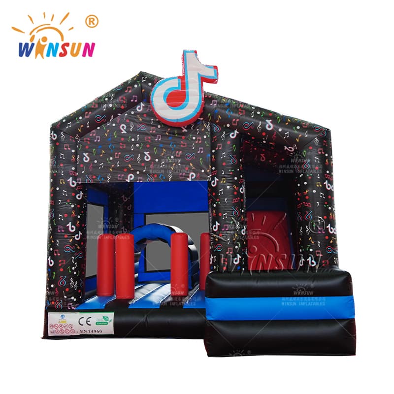 Custom Inflatable Jumping and Slide Combo with Tik Tok theme