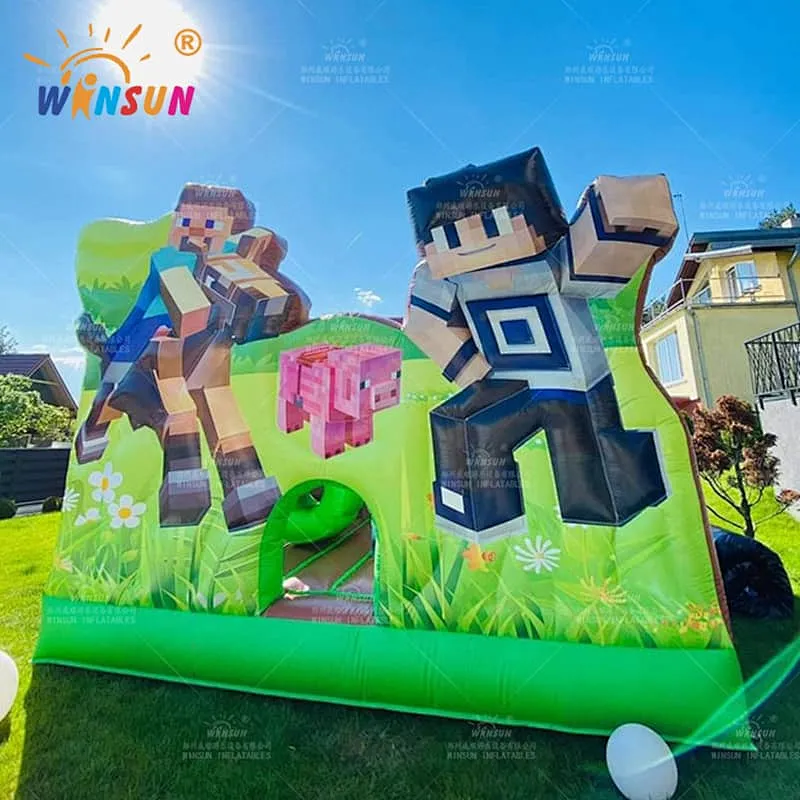 Minecraft Inflatable Jumping Combo