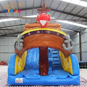 Pirate Ship Inflatable Dry Slide